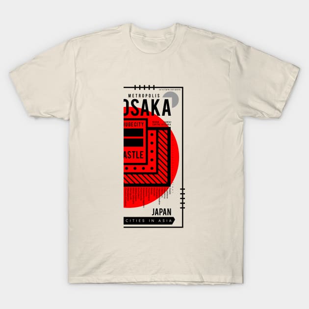 Osaka Japan T-Shirt by Mako Design 